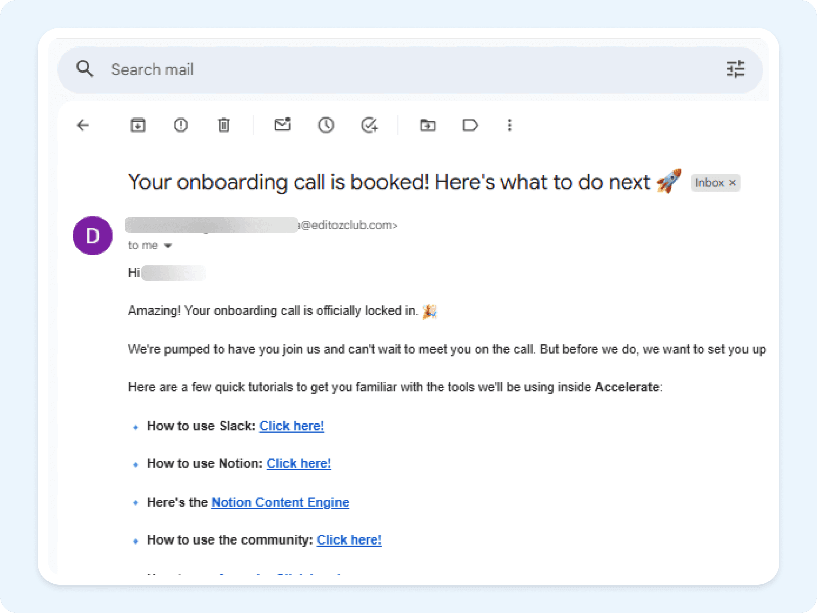 Onboarding Call